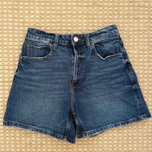 Zara Dark Blue Jean Shorts